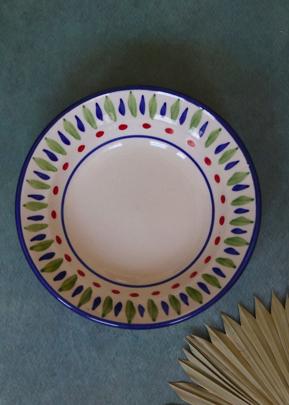 handmade Bohemian pasta plate