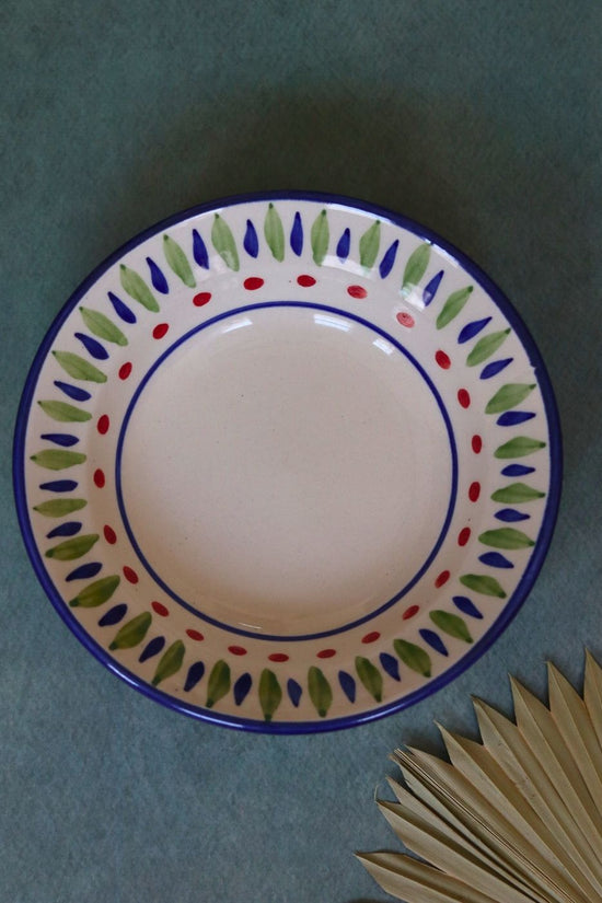 handmade Bohemian pasta plate