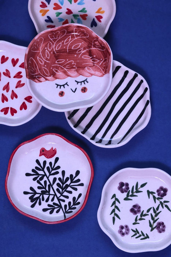  Set of 6 Hotselling Handmade Dessert plates (for the price of 5) handmade in india