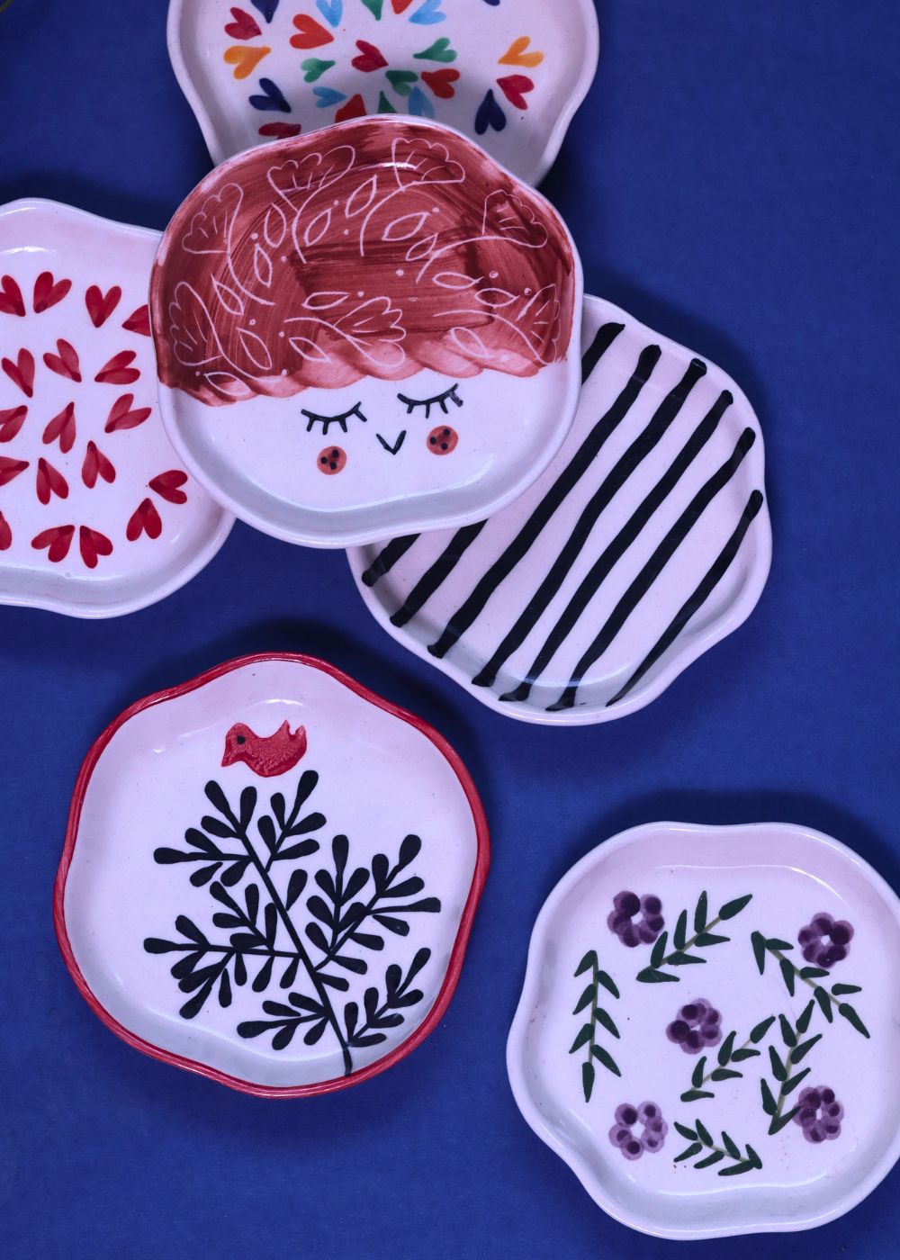  Set of 6 Hotselling Handmade Dessert plates (for the price of 5) handmade in india