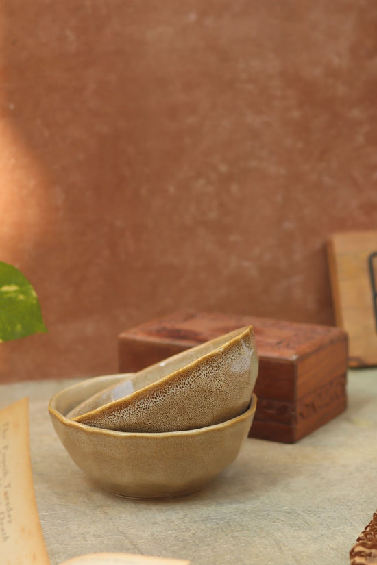 Beige Artisanal Curry Bowl - (Set of 4 - GET 2 FREE) with premium quality material