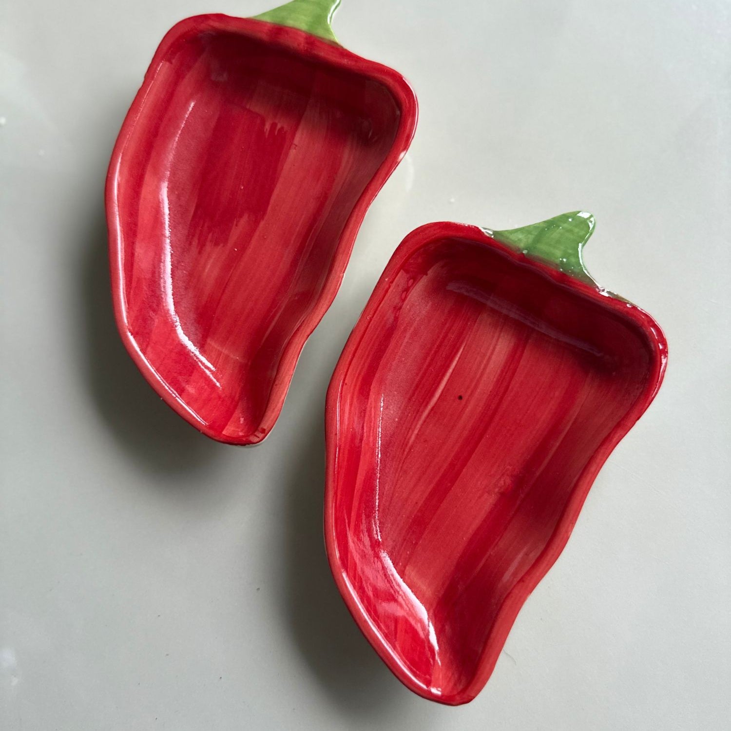 Set of 2 - Chilli Platter handmade in India