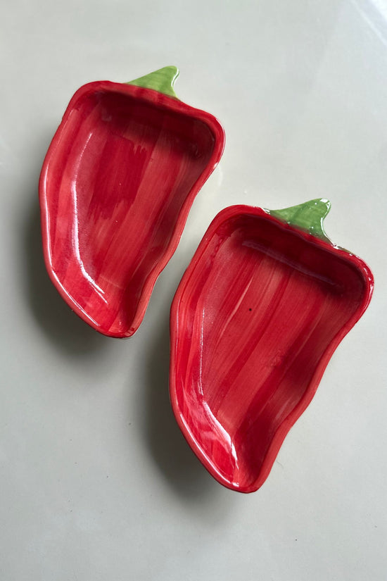 Set of 2 - Chilli Platter handmade in India