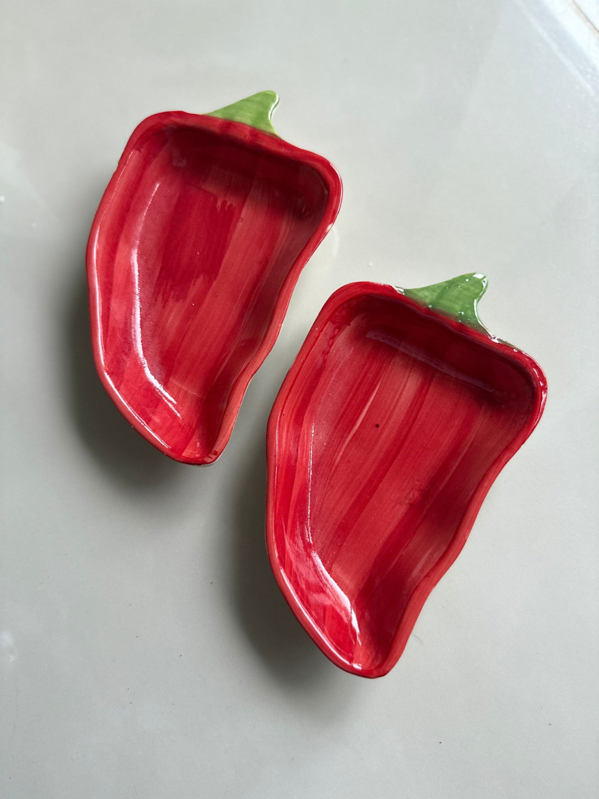 Set of 2 - Chilli Platter handmade in India