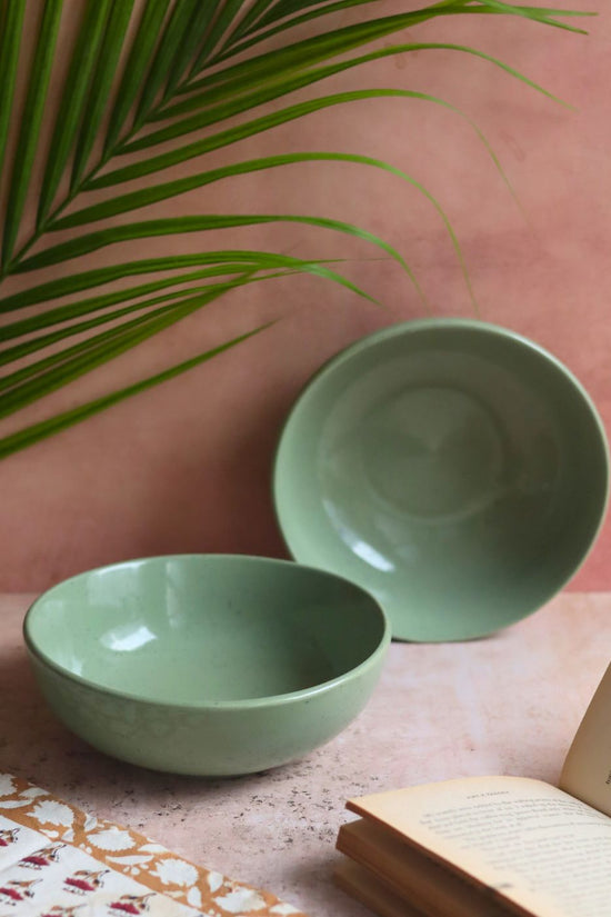 Handmade Sage green Curry Bowl