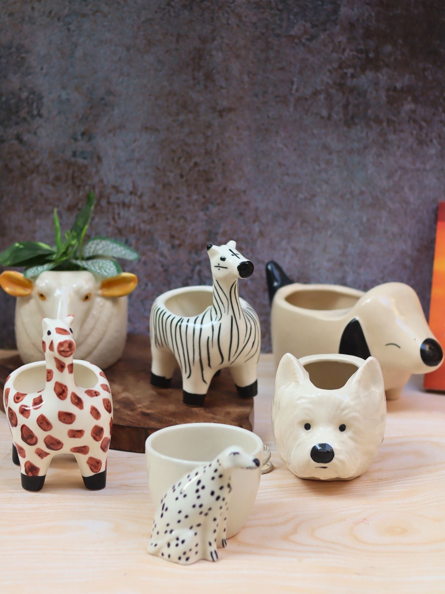 Set of 6 Pinteresty Animals Planters (for the price of 5)