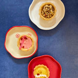 set of three dessert plates made by ceramic 