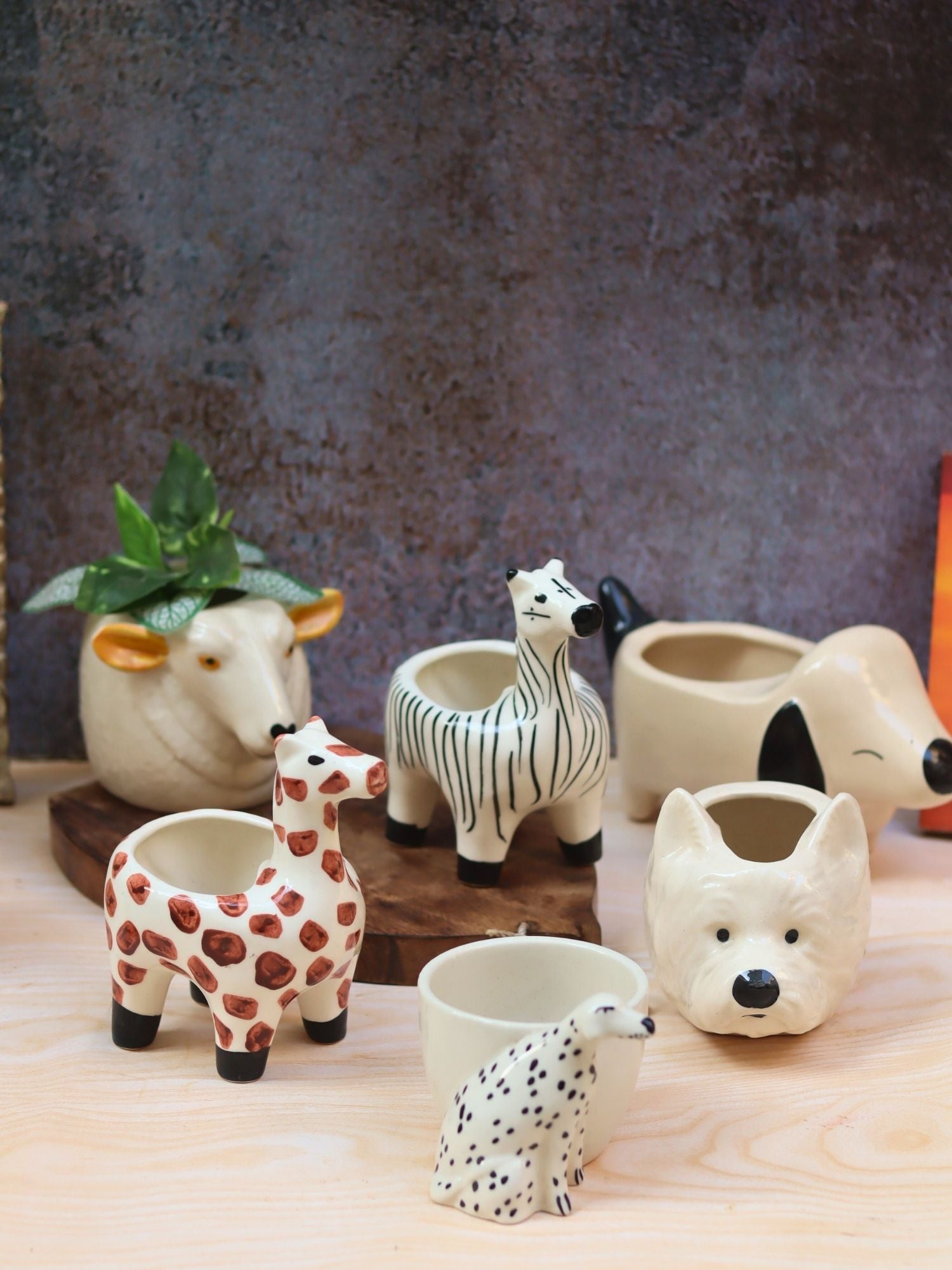 Set of 6 Pinteresty Animals Planters (for the price of 5)