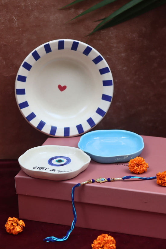 The Evil eye Luxe Rakhi Gift Hamper with premium quality material