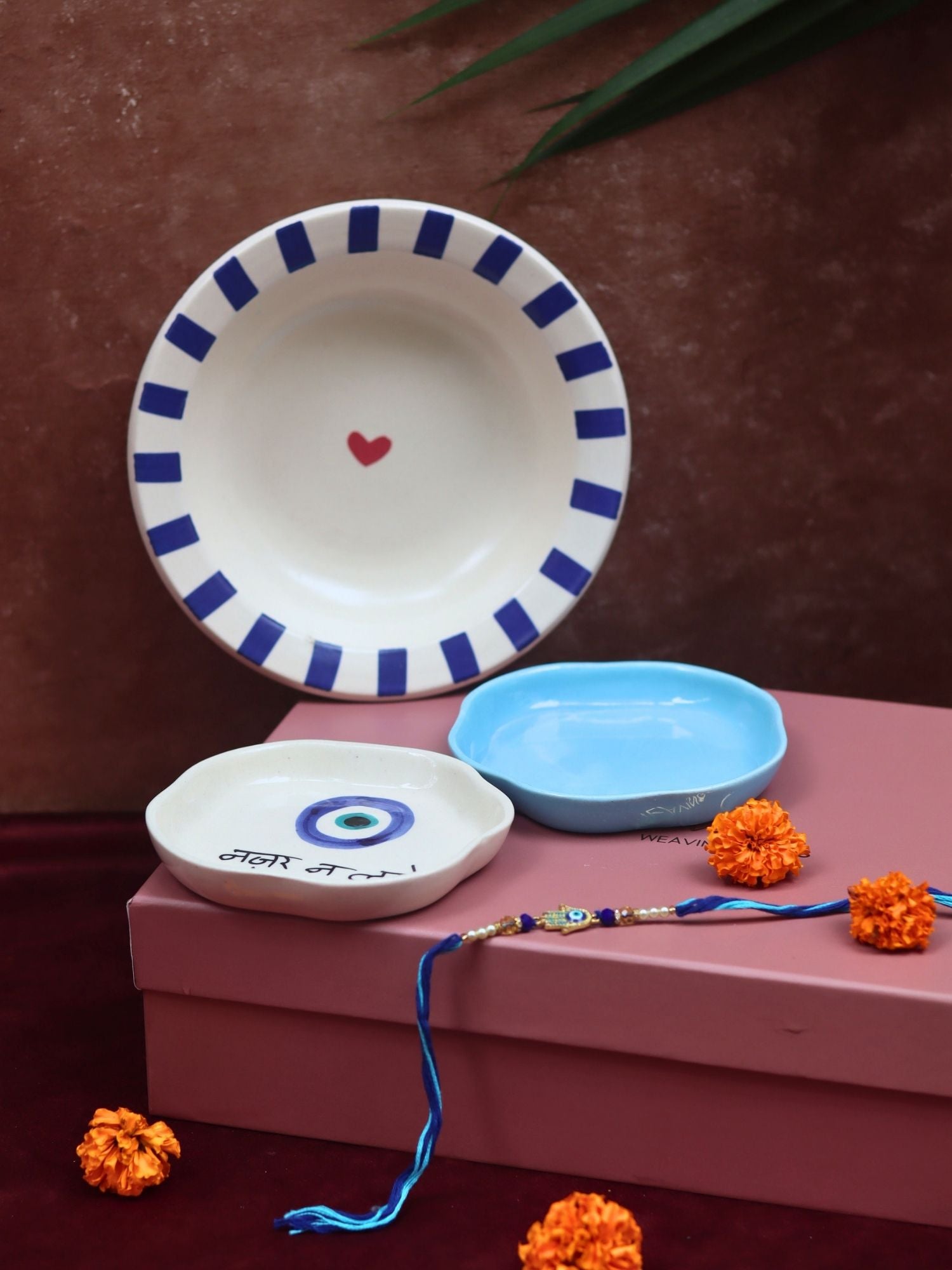 The Evil eye Luxe Rakhi Gift Hamper with premium quality material