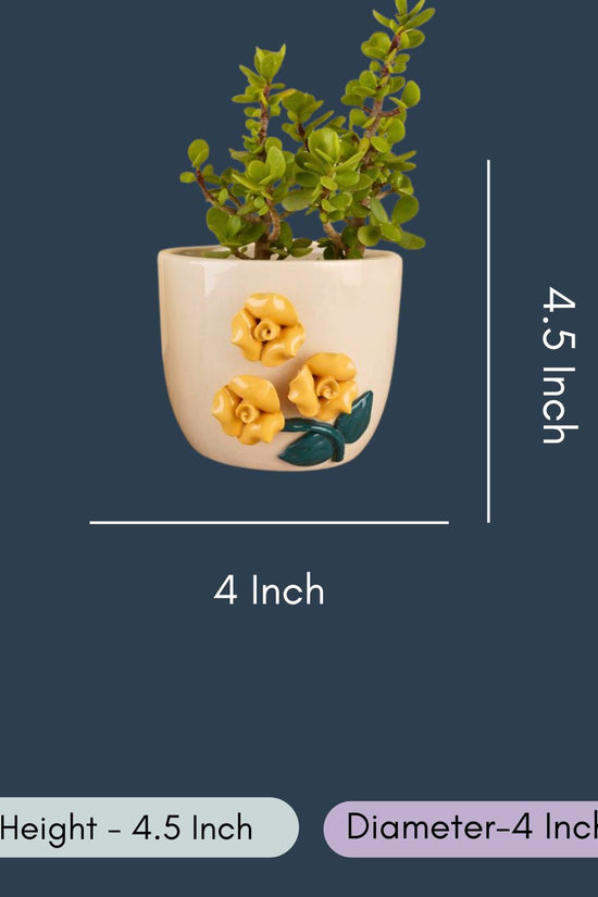 Yellow Roses Planter