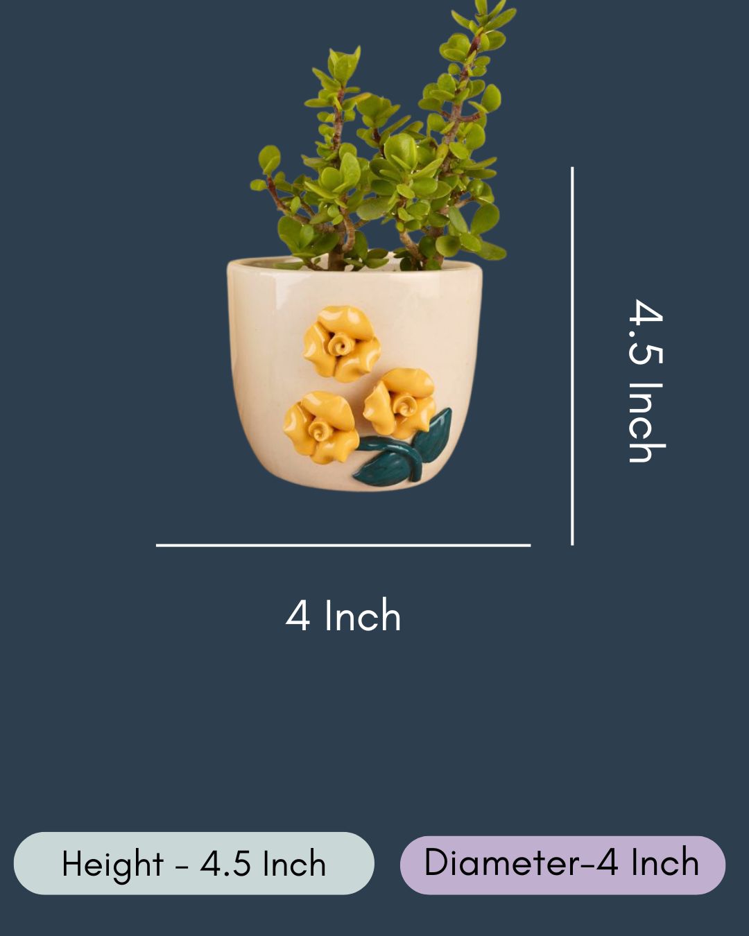 Yellow Roses Planter