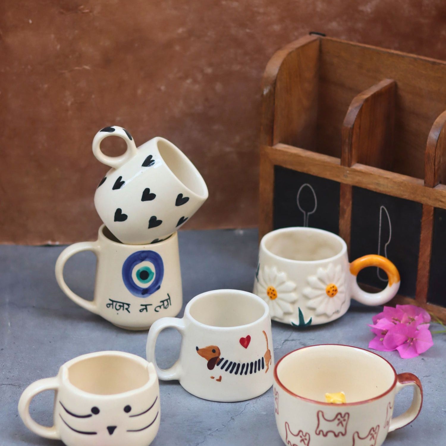 handmade Set of 6 Morning Sip Mugs (for the price of 5)