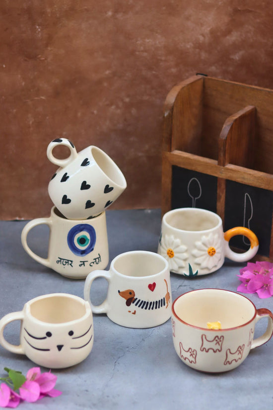 handmade Set of 6 Morning Sip Mugs (for the price of 5)