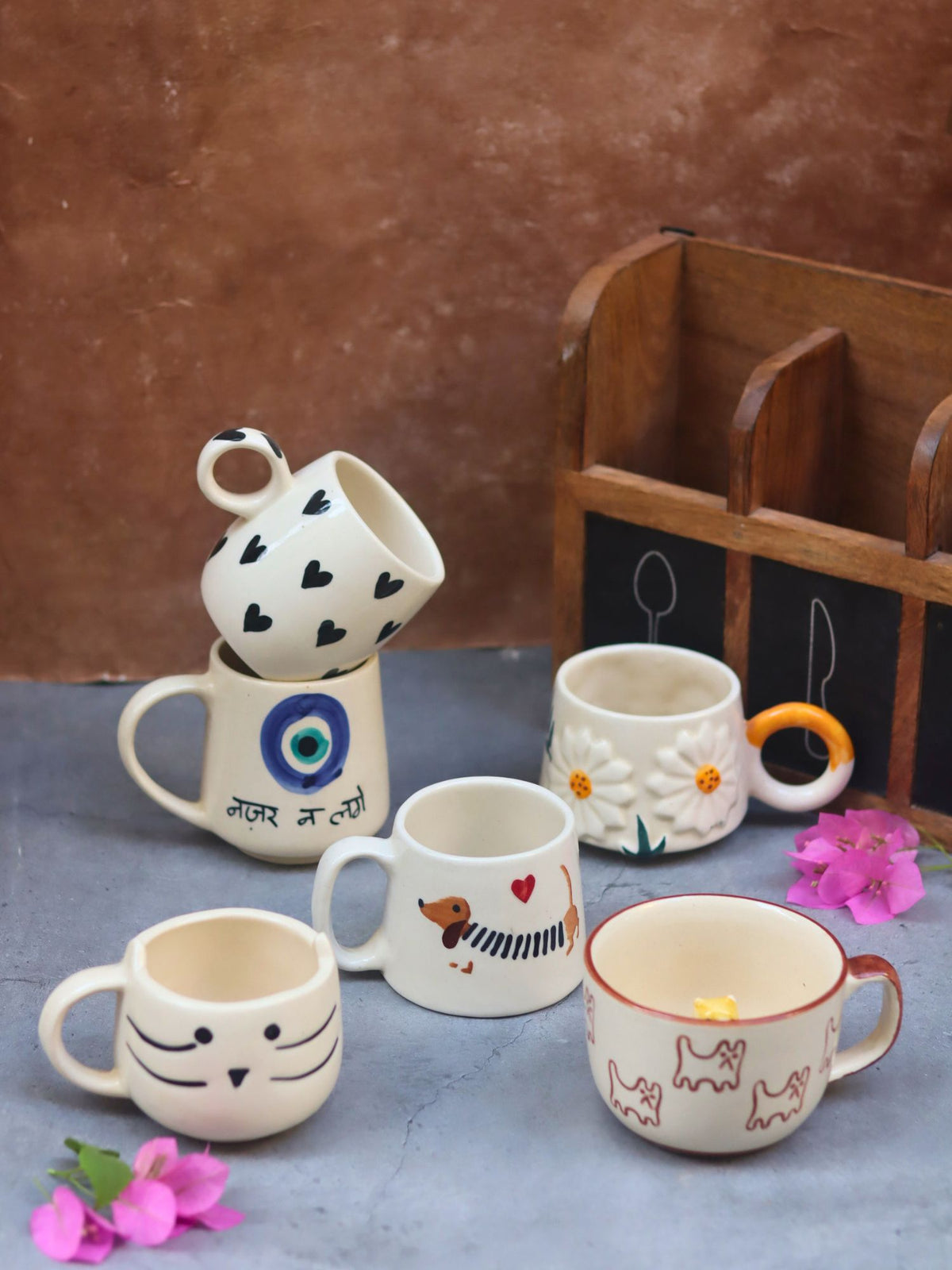 handmade Set of 6 Morning Sip Mugs (for the price of 5)