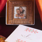 Modern Square Wooden Frame in a Gift Box handmade in india