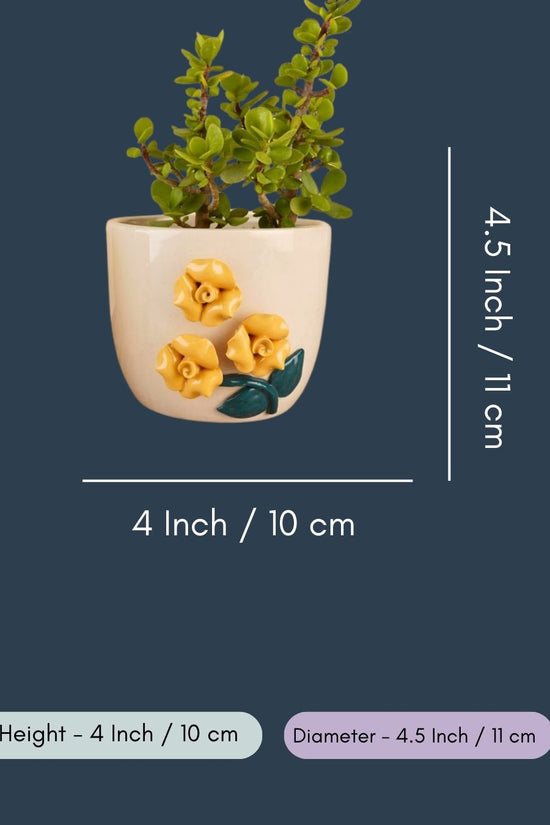 Yellow Roses Planter