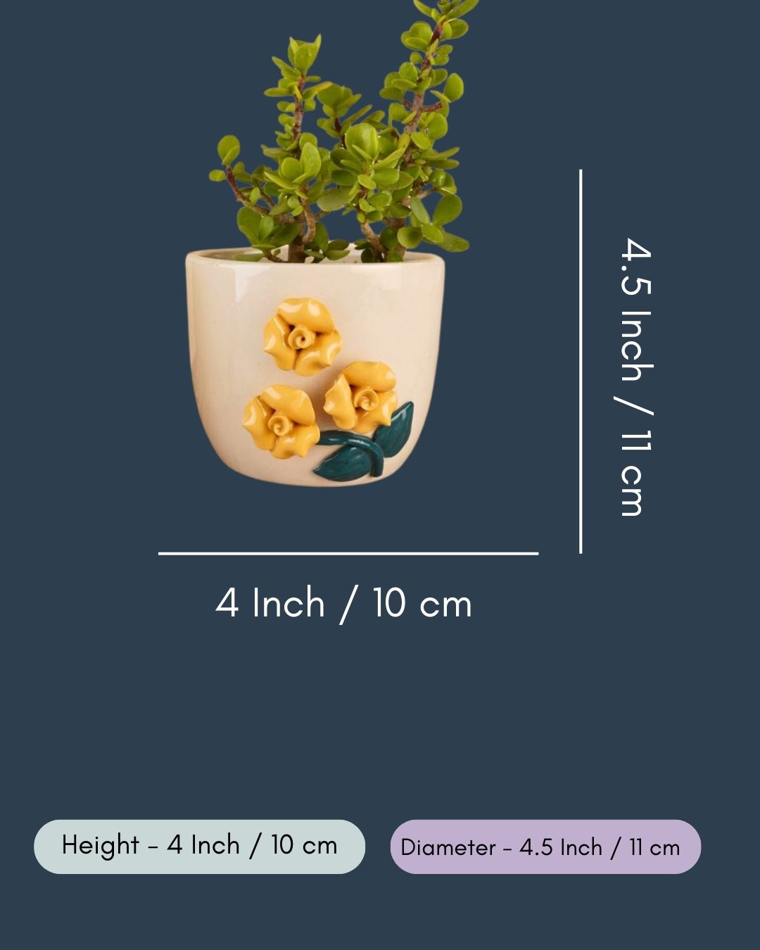 Yellow Roses Planter