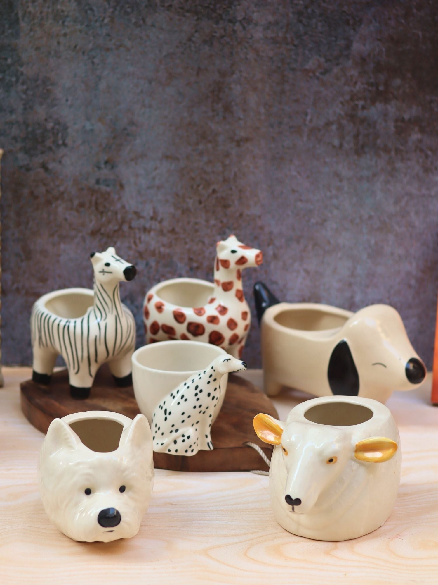 Set of 6 Pinteresty Animals Planters (for the price of 5)