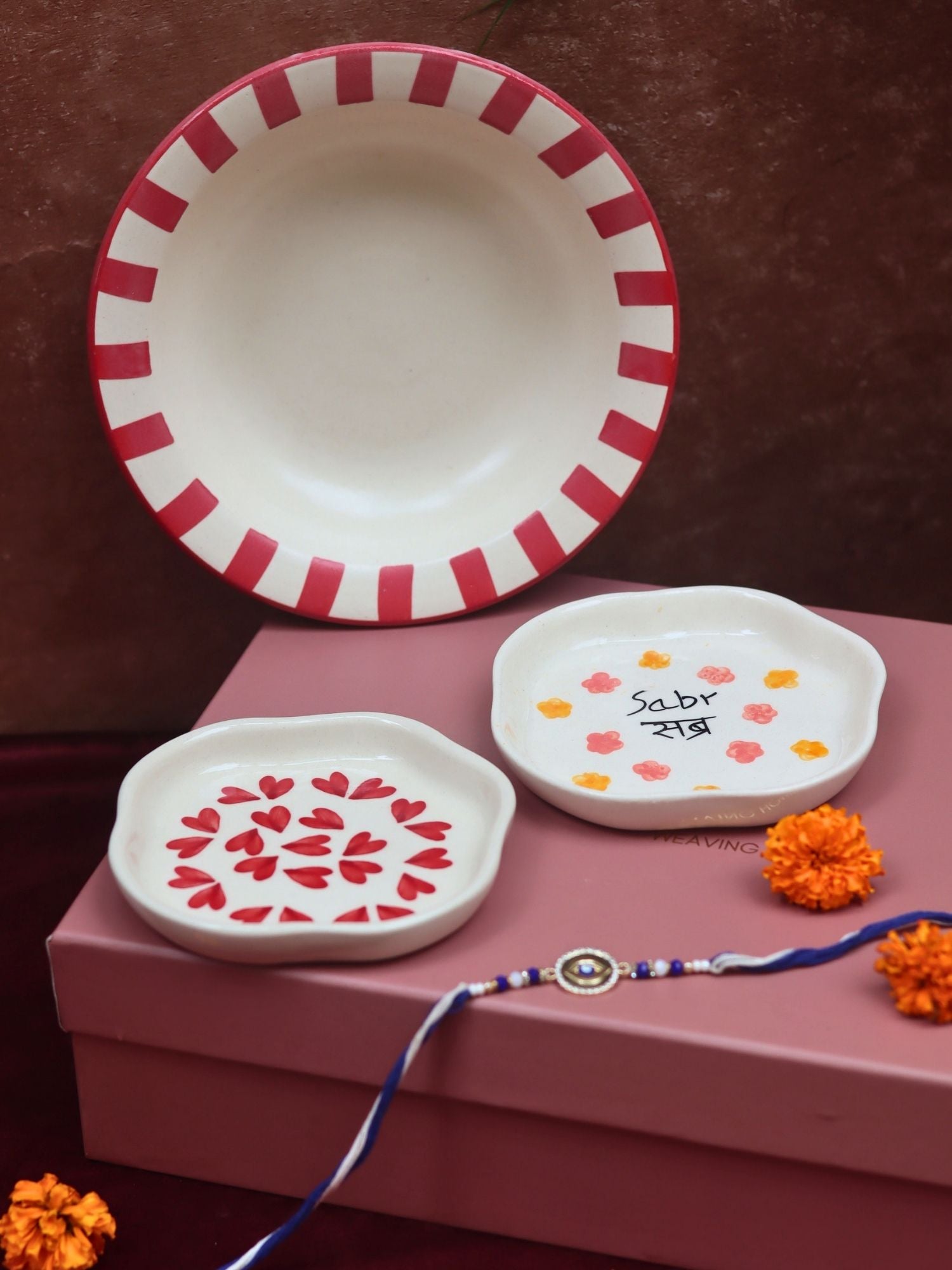 handmade lead free The Heartfelt Rakhi Gift Hamper