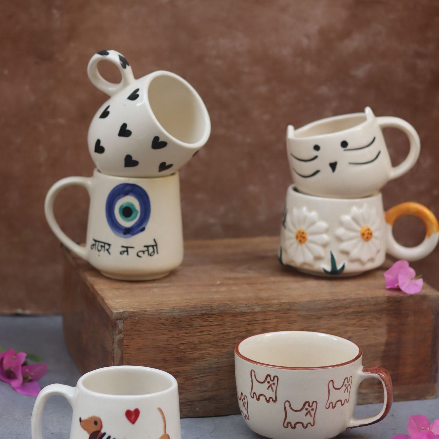 Set of 6 Morning Sip Mugs (for the price of 5) made by ceramic