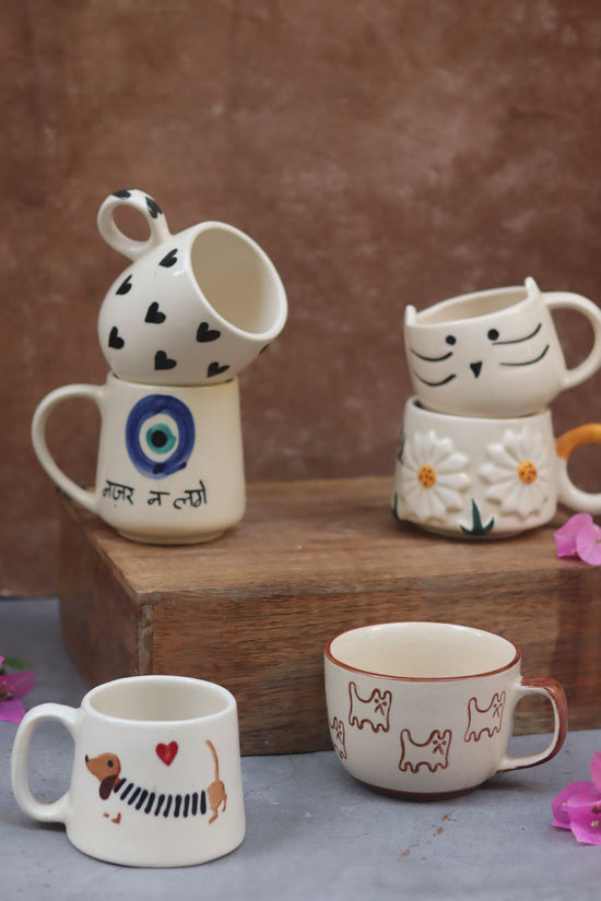 Set of 6 Morning Sip Mugs (for the price of 5) made by ceramic
