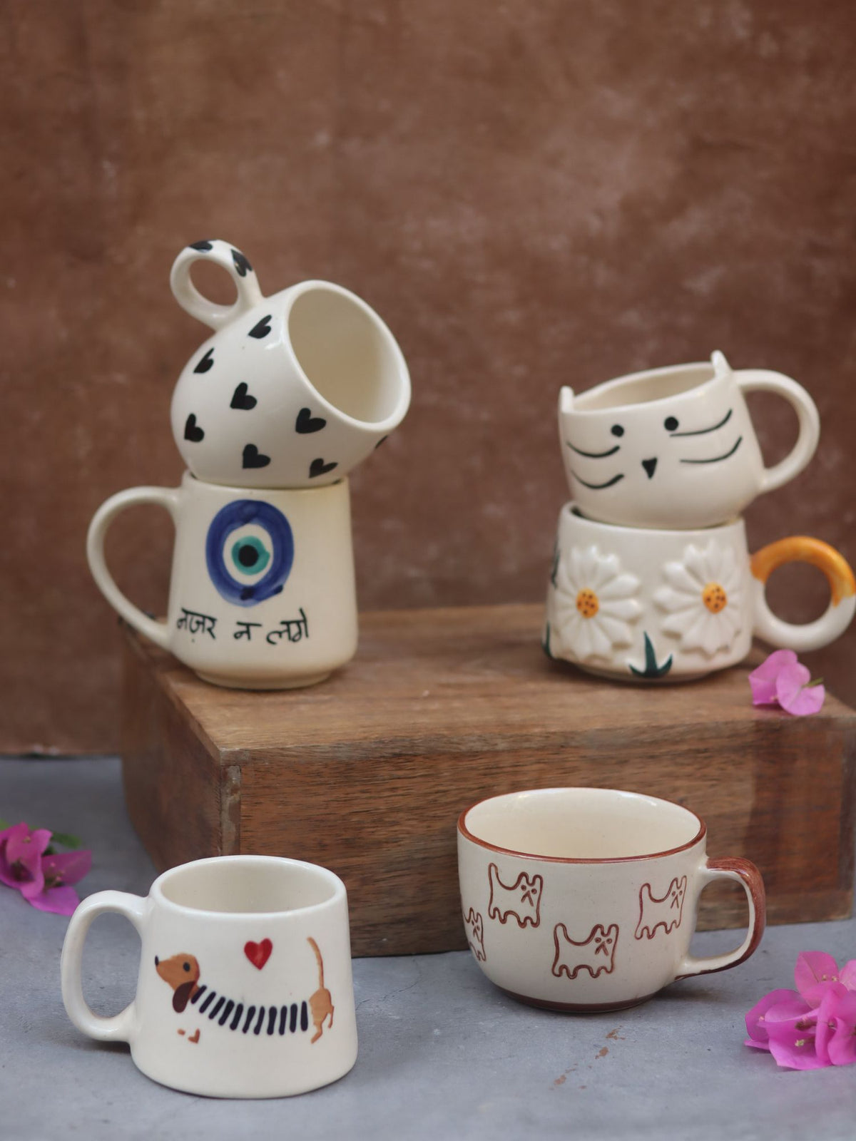 Set of 6 Morning Sip Mugs (for the price of 5) made by ceramic