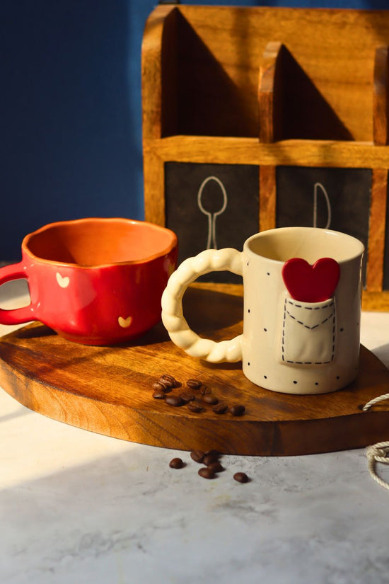 Cupid & Love Letter Mug handmade in India