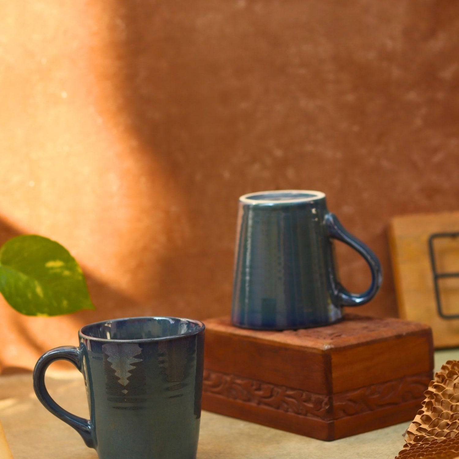 Essential Blue Coffee Mug made by ceramic