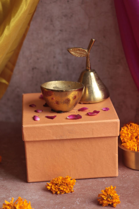 Amber Pear Jar Diwali Gift Box handmade in india