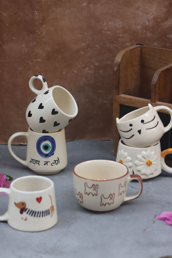 Set of 6 Morning Sip Mugs (for the price of 5) handmade in India