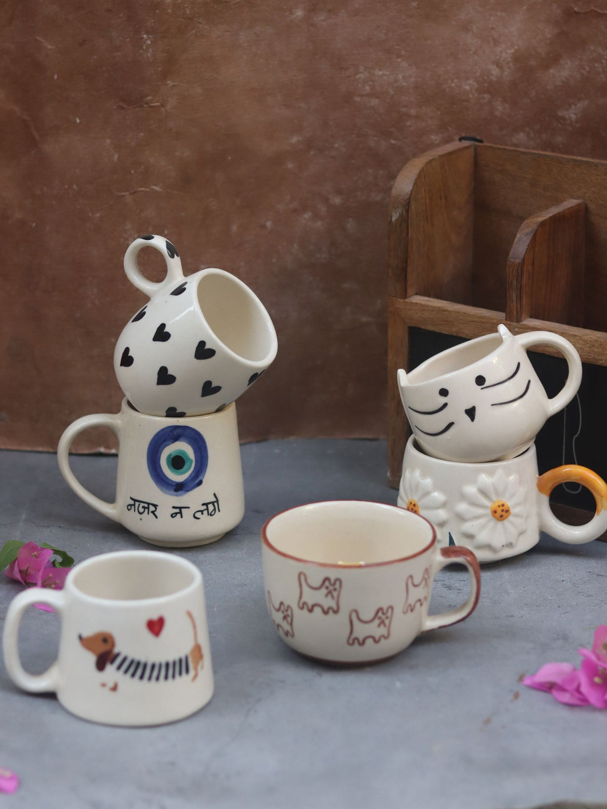 Set of 6 Morning Sip Mugs (for the price of 5) handmade in India