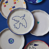 Set of 6 Blue Plates (For the price of 5) with premium quality material