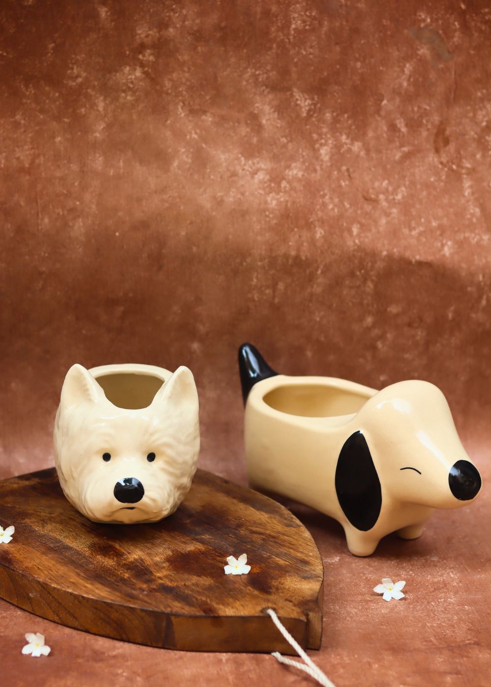 handmade Cutest Dog Planter & Pomeranian Dog Planter combo
