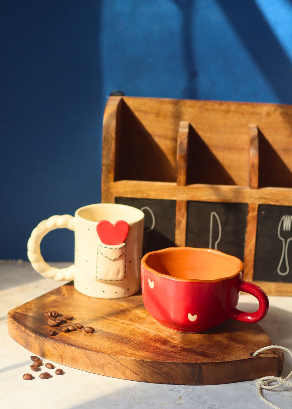 Cupid & Love Letter Mug made by ceramic