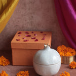 White Speckled Anar Jar Diwali Gift Box premium quality gift hamper