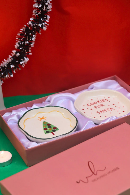 Lead free Cookies for Santa & The Xmas Dessert plate in a Gift Box
