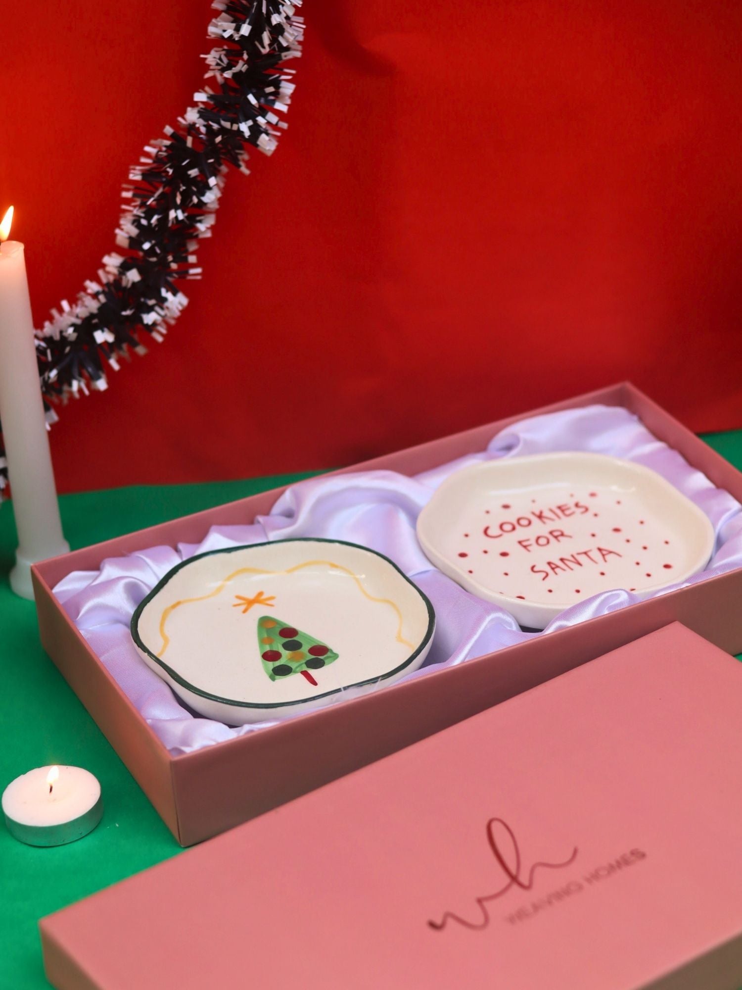 Lead free Cookies for Santa & The Xmas Dessert plate in a Gift Box