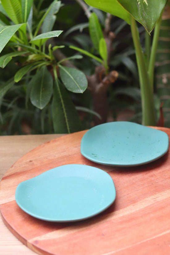 misfit dessert plate handmade in india 