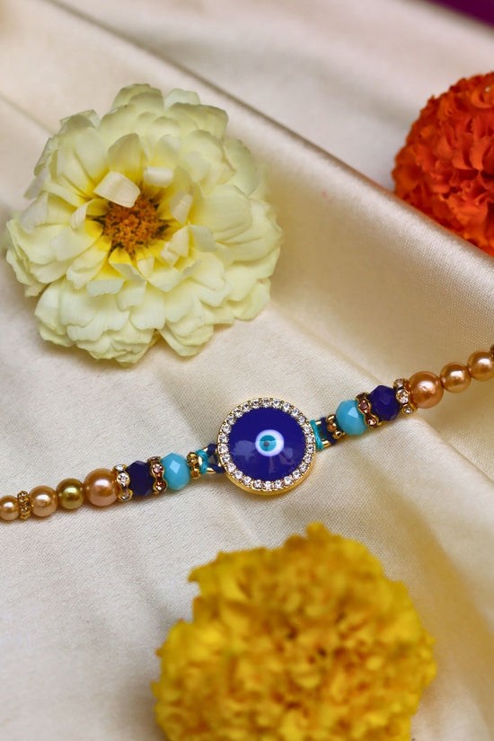 Handmade Royal Nazar Rakhi - Round