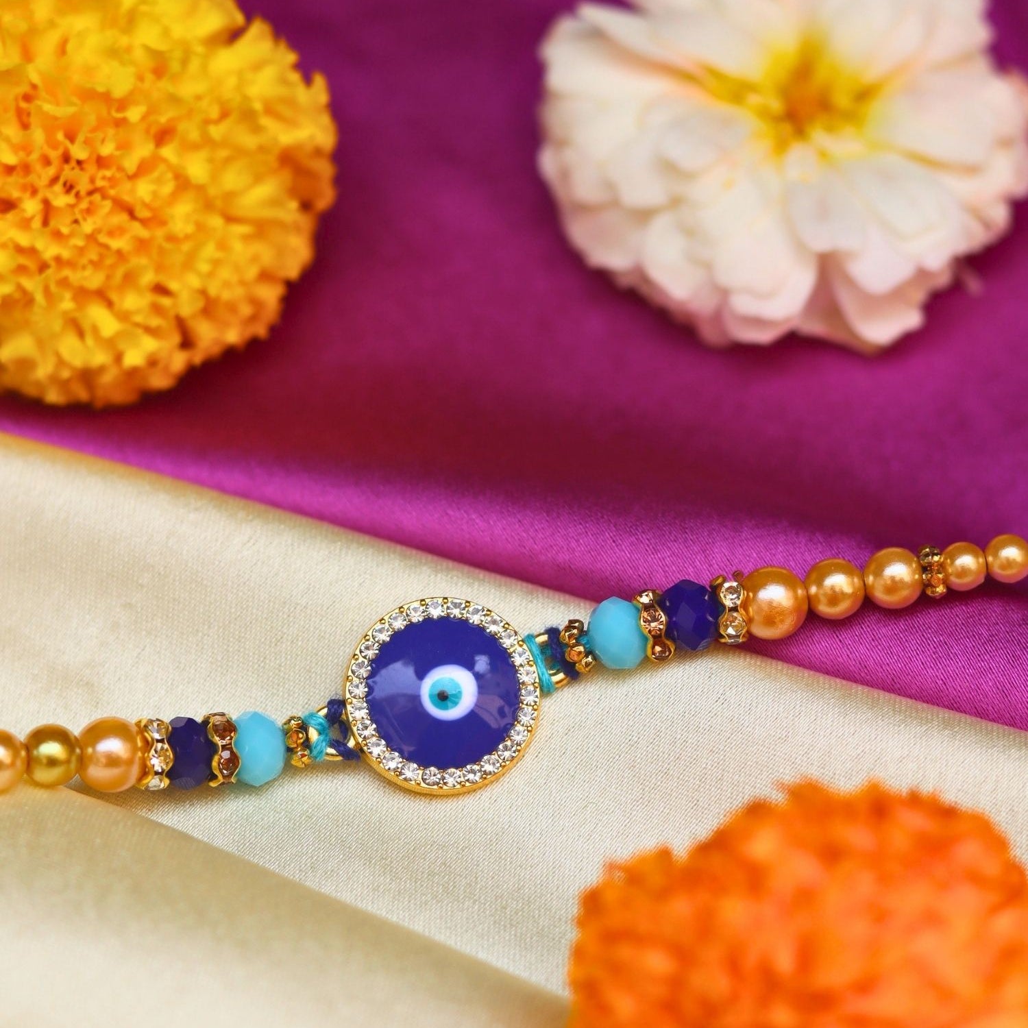 Royal Nazar Rakhi - Round with premium quality material