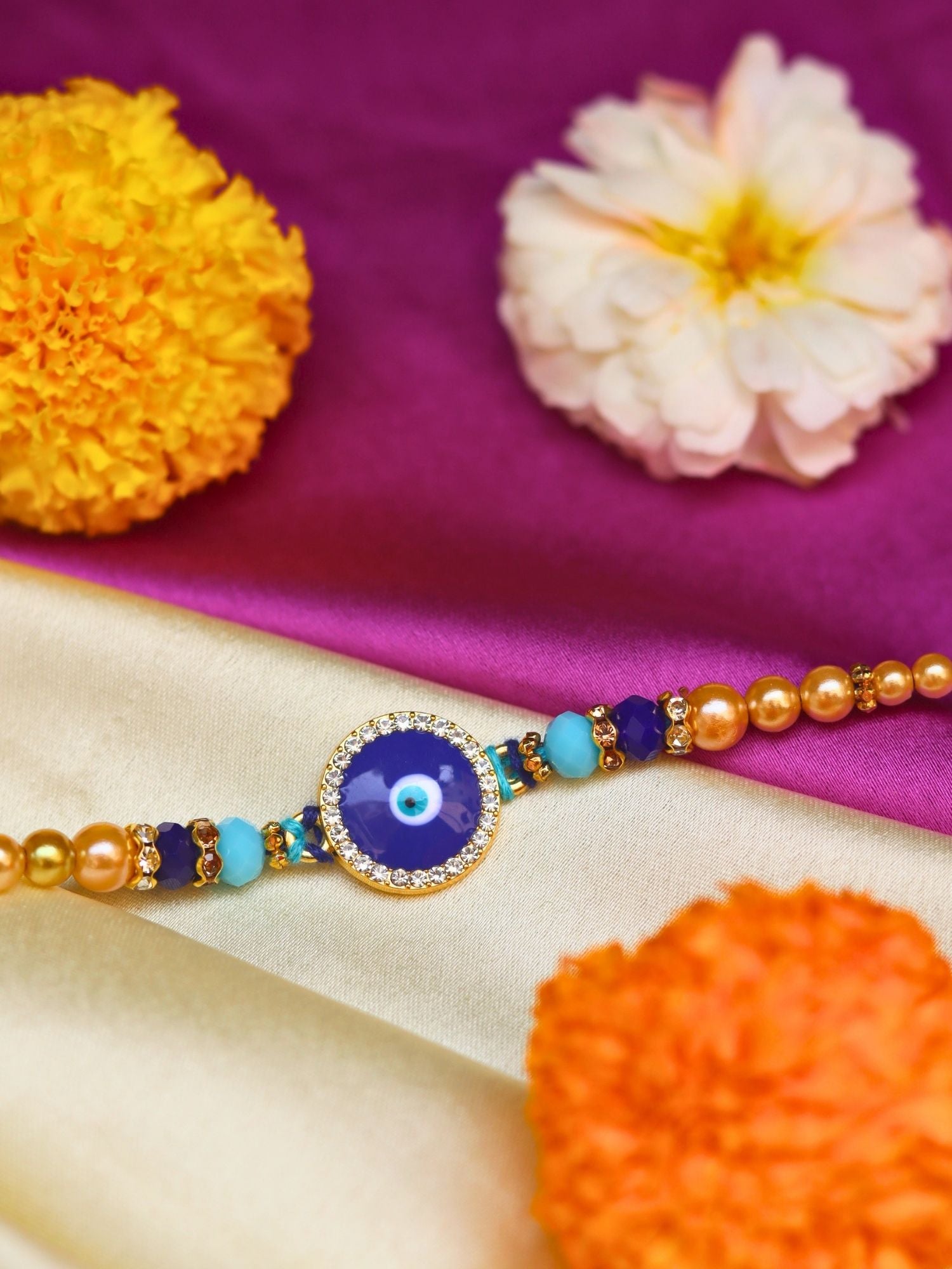 Royal Nazar Rakhi - Round with premium quality material