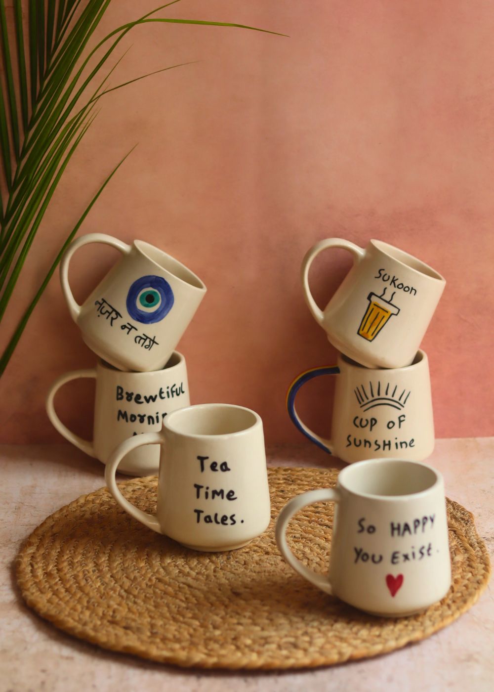 Set of 6 (Quoted Mugs) for the price of 5 with premium quality material