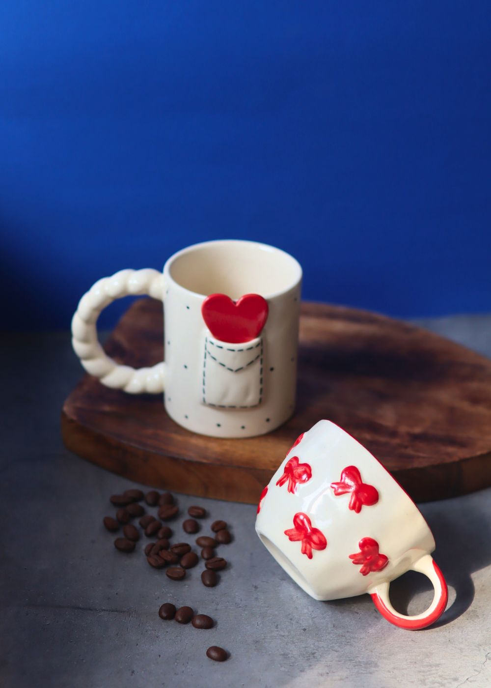 Love Letter & Bow Mug handmade in india