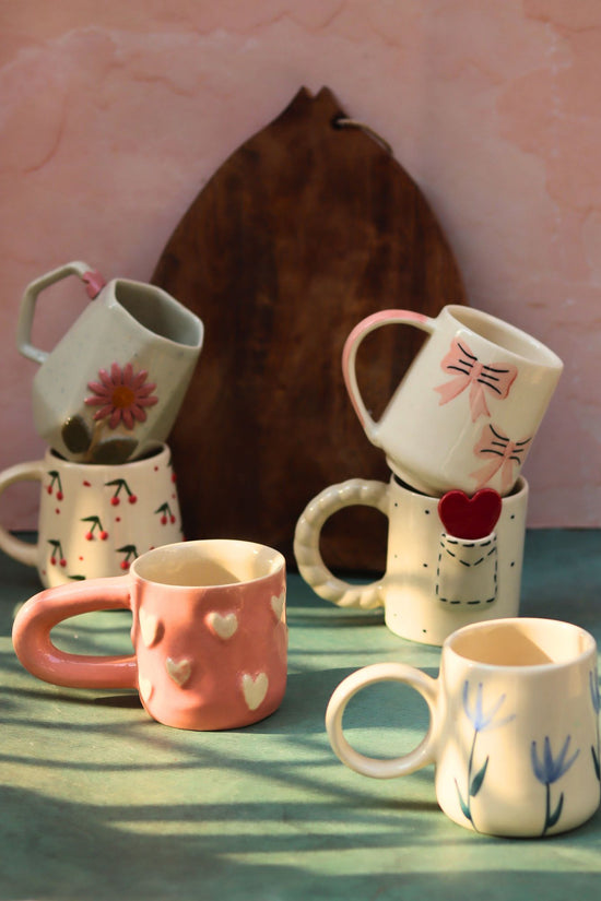 Set of 6 Blooming Hearts Mugs (for the price of 5)