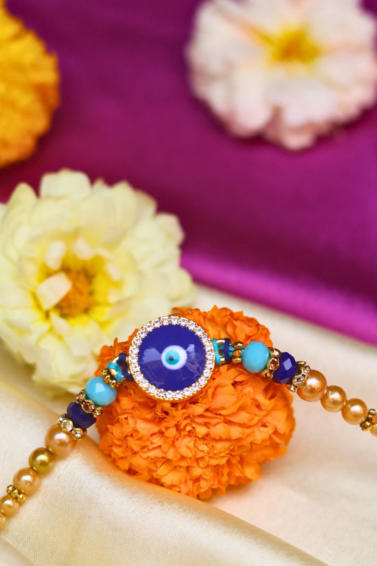 Royal Nazar Rakhi - Round handmade in India