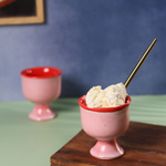 Handmade ceramic ice cream goblet 