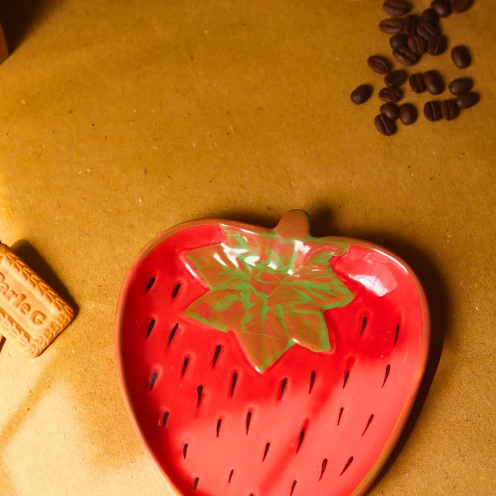 Handmade OG Strawberry Handmade Dessert Plate