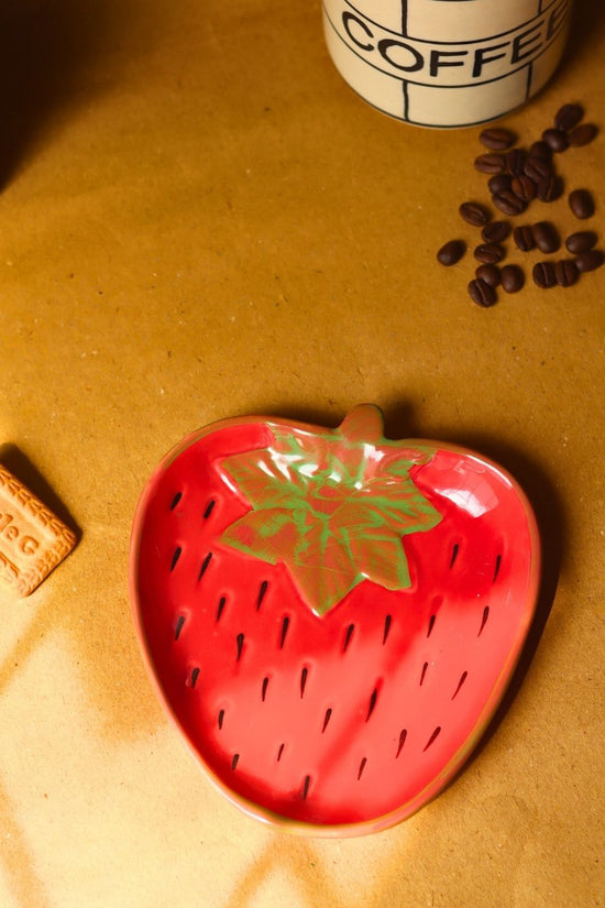 Handmade OG Strawberry Handmade Dessert Plate