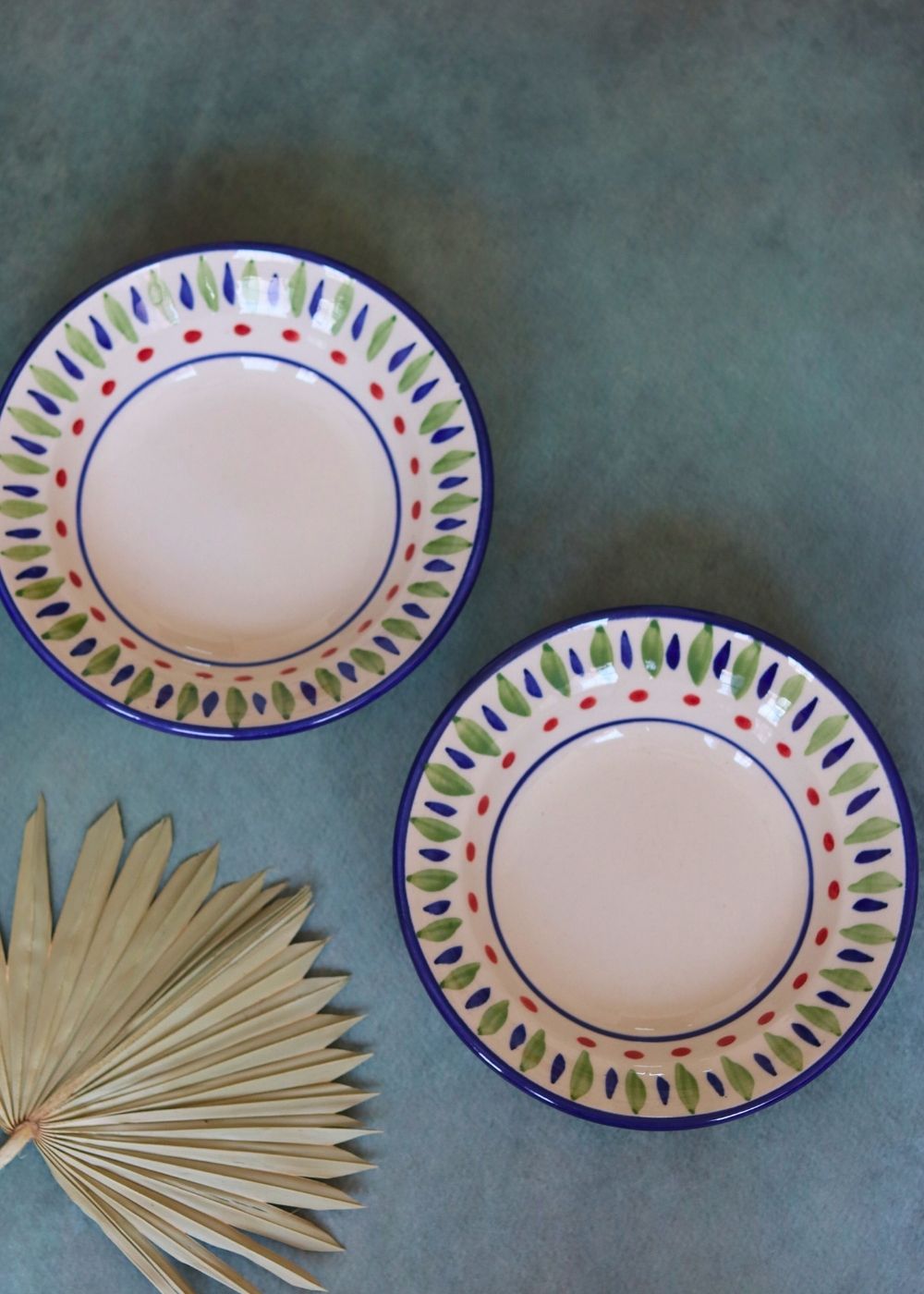 bohemian pasta plate made by ceramic